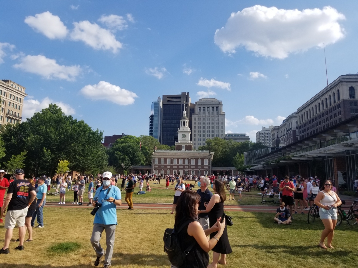 Salute to America, Flyover of the Liberty Bell and Independence Hall, Philadelphia, July 4, 2020