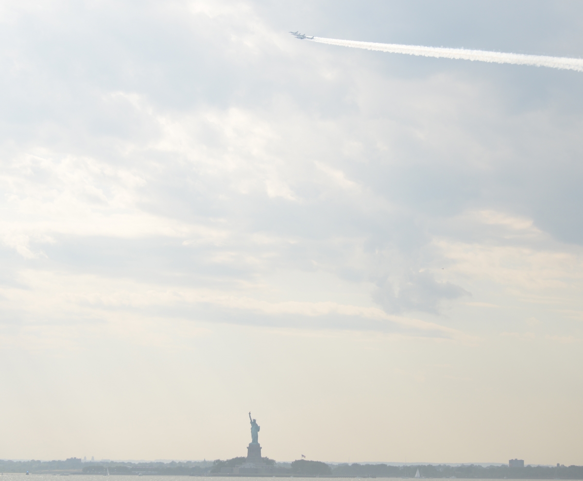 Salute to America, Flyover of the Statue of Liberty, New York, July 4, 2020 (Credit: Senior Airman Sean Madden)