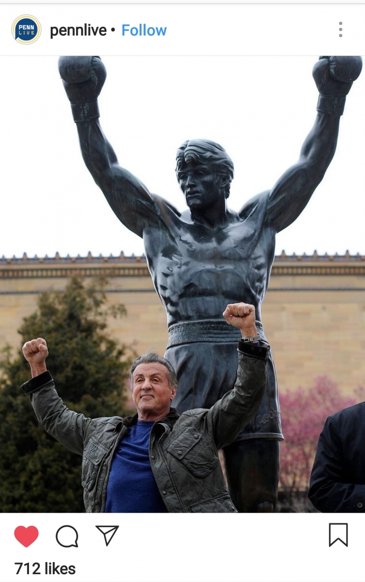 Gail Harrity Strikes Rocky Pose on Art Museum Steps | Ticket