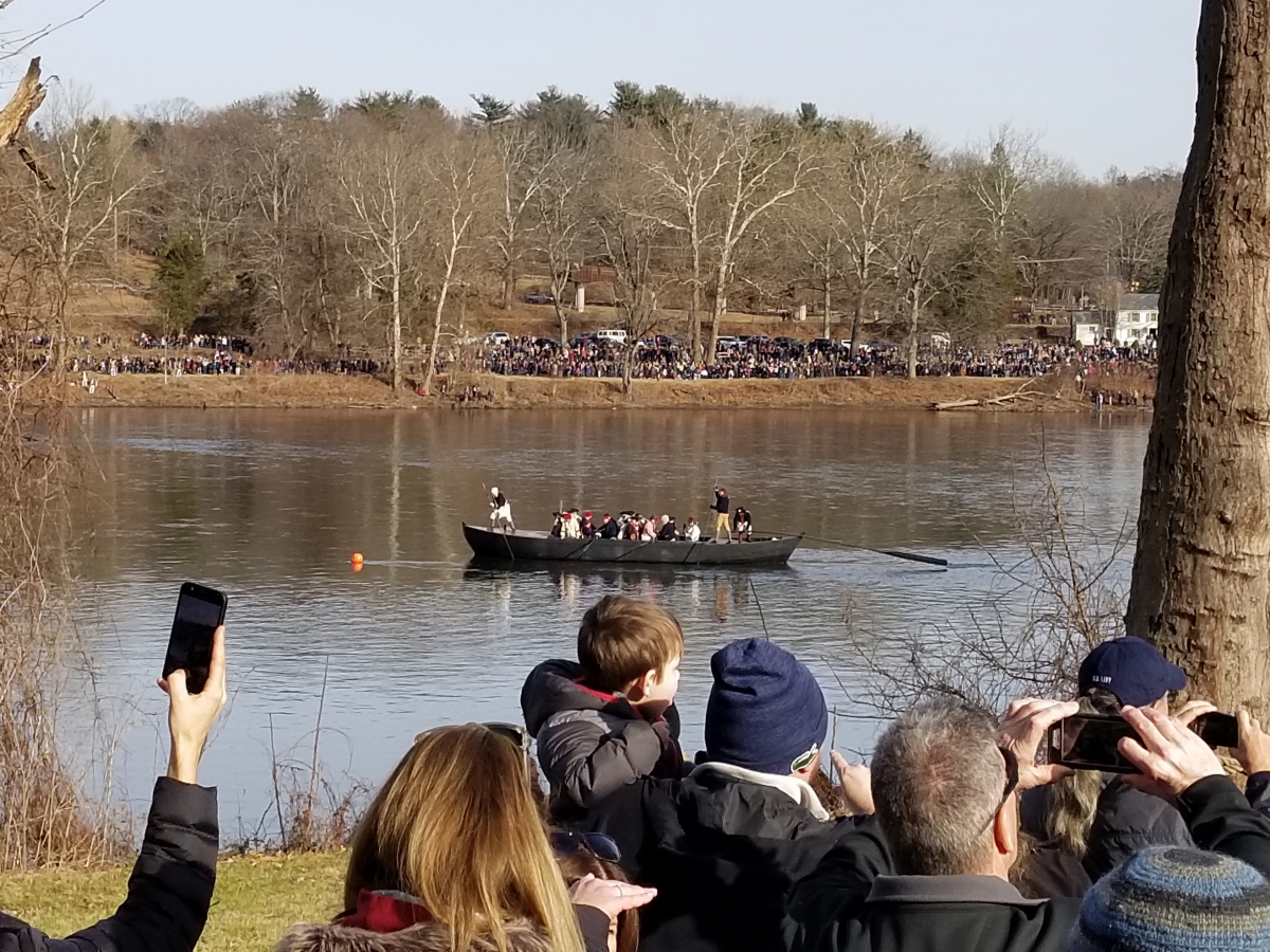 Modern Day Reenactment of Washington Crossing the Delaware