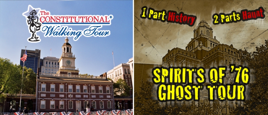 Combo Ticket, Spirits of '76 Ghost Tour, The Constitutional Walking Tour, Independence National Historical Park, Tours of Historic Philadelphia