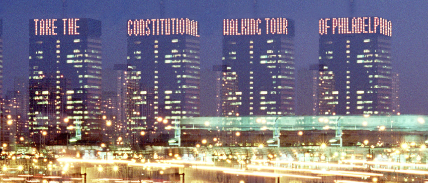 The Constitutional Walking Tour, Independence National Historical Park, Tours of Historic Philadelphia, PECO Building, Crown Lights